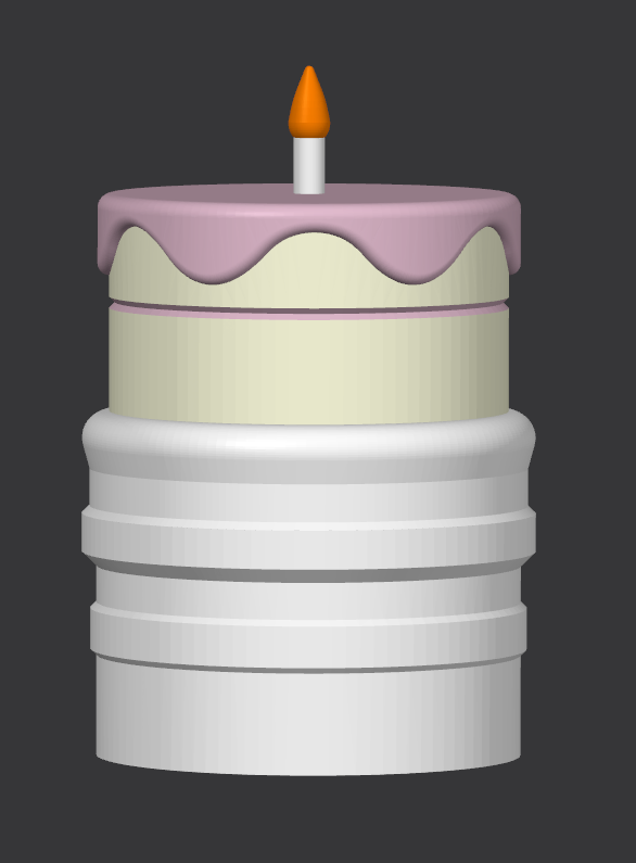 1.5" Birthday Cake Tube Topper (STL Only)