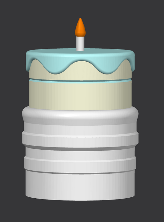 1.5" Birthday Cake Tube Topper