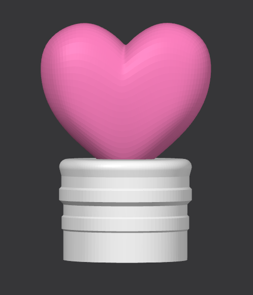 1.75" Heart Tube Topper (STL)