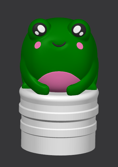 1.5" Frog Tube Topper (STL)
