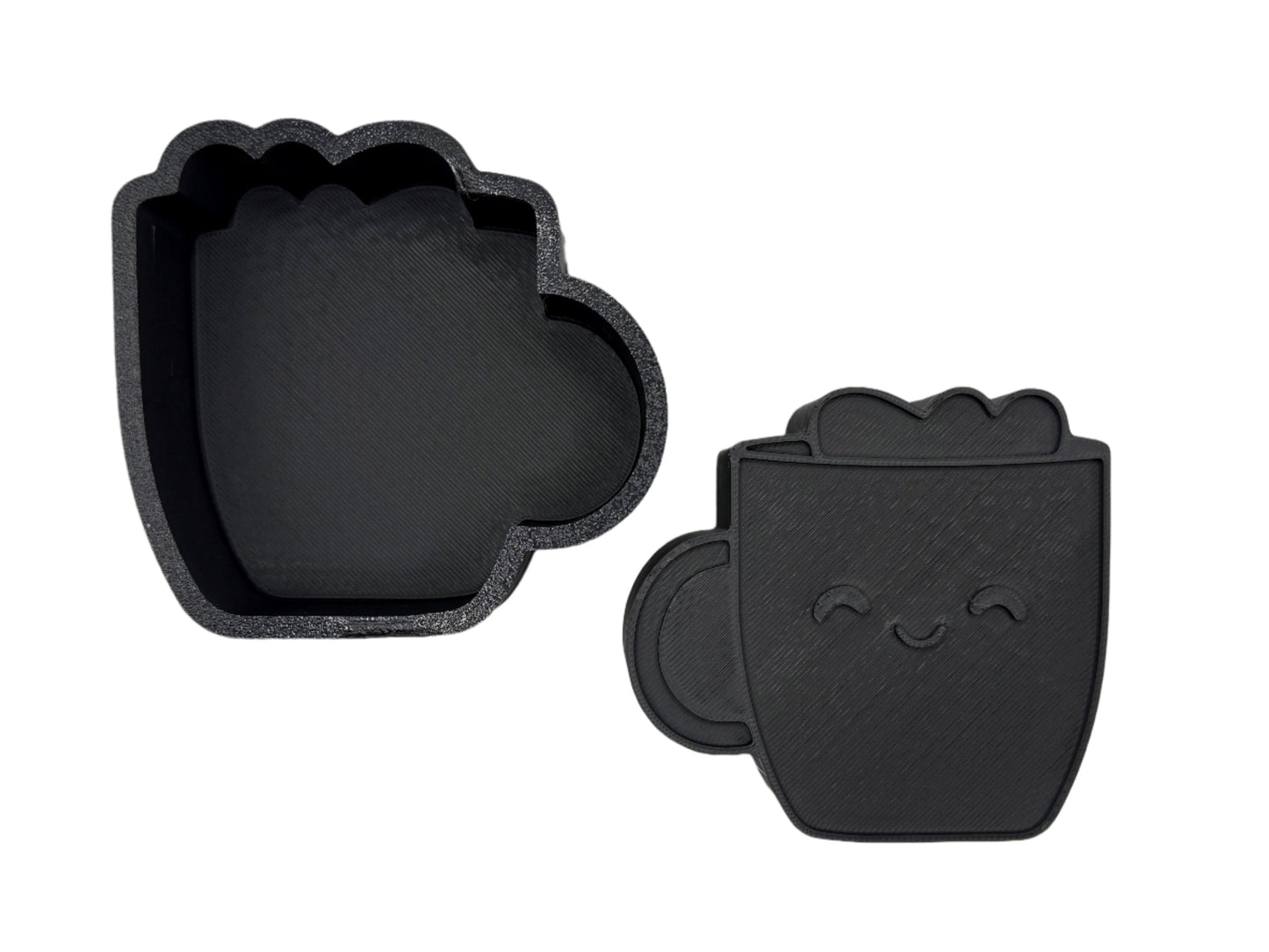 Flat Coffee Cup Bath Bomb Mold (STL)