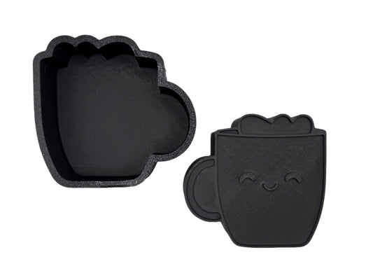 Flat Coffee Cup Bath Bomb Mold (STL)