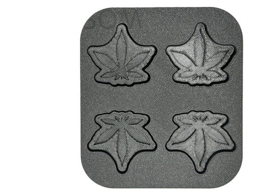 1" Hemp Leaf Shaped Mini Bath Bomb Mold