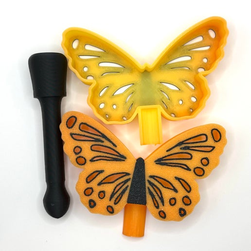 Orange & Black Color Changing Butterfly Mini Bath Bomb Wand