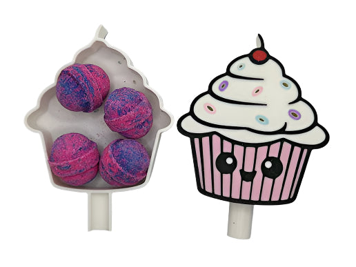 Cupcake Mini Bath Bomb Wand (STL)