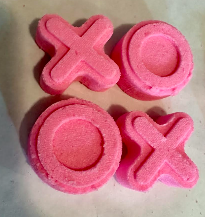 Valentine X's and O's 1" Mini Bath Bomb Mold
