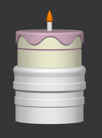 1.5" Birthday Cake Tube Topper
