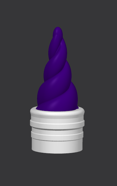 Single Unicorn Horn 1.75" Tube Topper (STL Only)