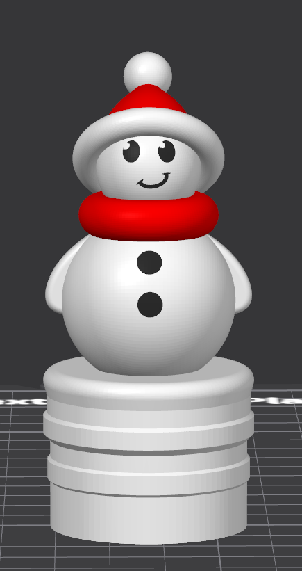 1.5" Snowman Tube Topper (STL)