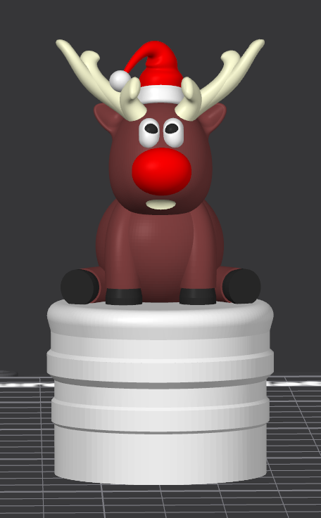 1.5" Rudolph Tube Topper (STL)
