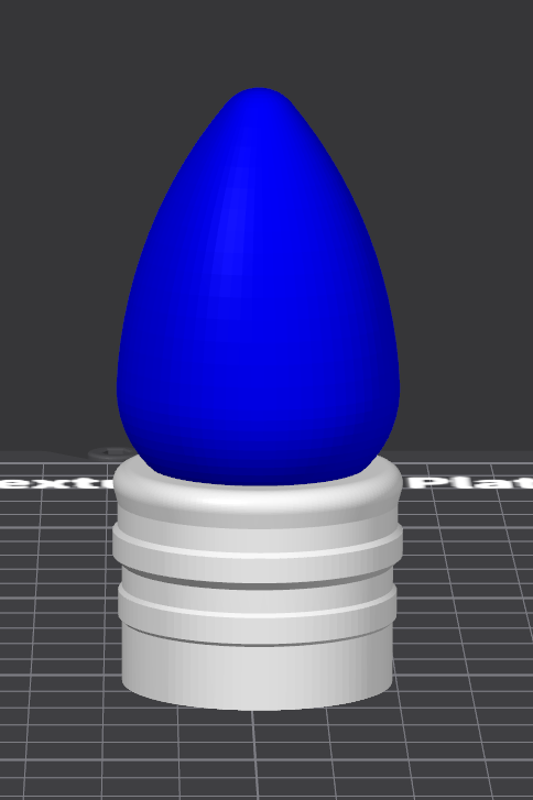 1.5" Christmas Light Bulb Tube Topper