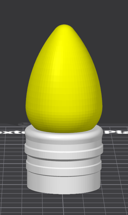 1.5" Christmas Light Bulb Tube Topper