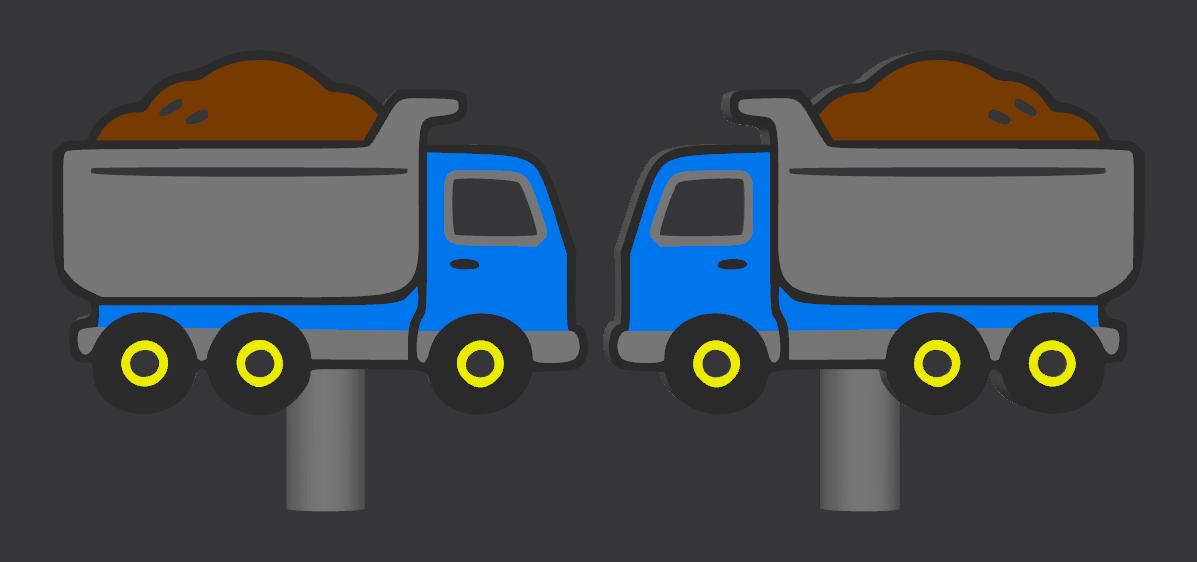 Dump Truck Mini Bath Bomb Wand