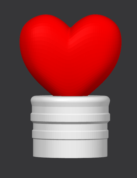 1.75" Heart Tube Topper (STL)