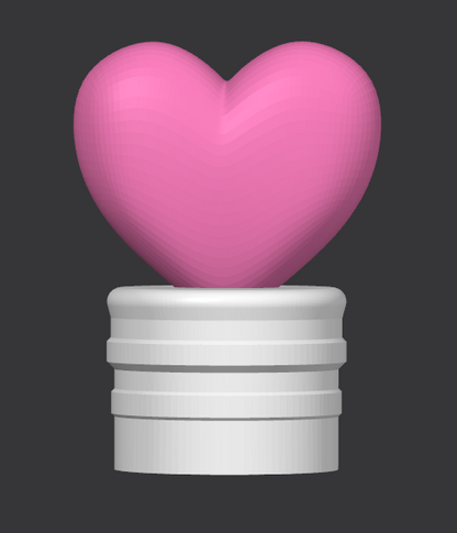 1.5" Heart Tube Topper (STL)