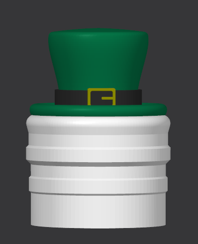 Leprechaun Hat 1.75" Tube Topper (STL)