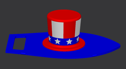Uncle Sam Hat Boat (STL)