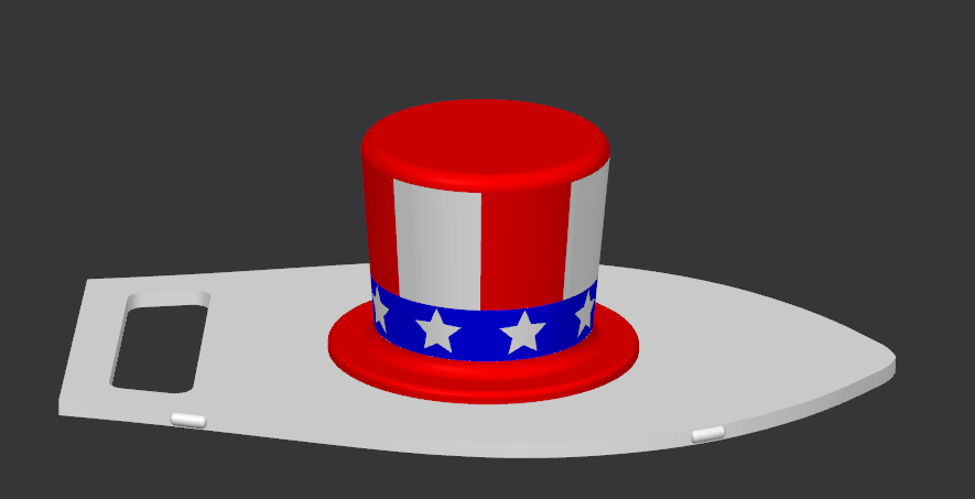Uncle Sam Hat Boat (STL)
