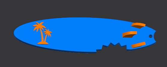 Shark Bite Surf Board