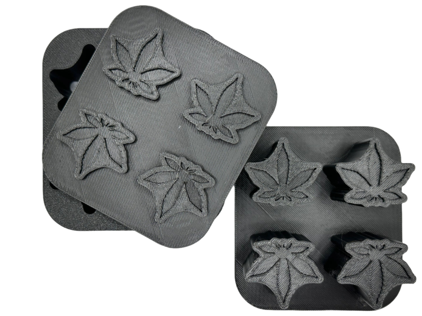 1" Hemp Leaf Shaped Mini Bath Bomb Mold