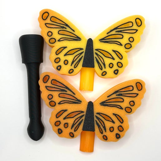 Orange & Black Color Changing Butterfly Mini Bath Bomb Wand