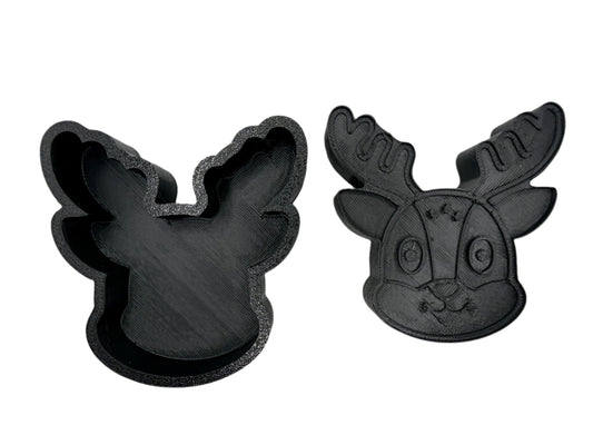 Reindeer Bath Bomb Mold (STL)
